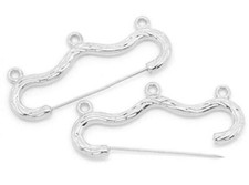 5 SILVER TONE 3 LOOP BOW &