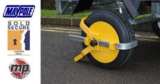 Maypole Security Universal 8" - 10" Caravan Trailer Full Wheel Clamp #MP9061
