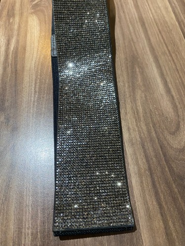 Sparkly dark diamante belt - sparkly,