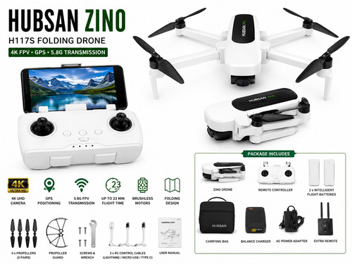 Hubsan zino h117s gps - zino, 4k