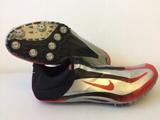 Vintage Men's Nike Bowerman Running Spikes Mens UK 14 Red Black Silver Zip T200