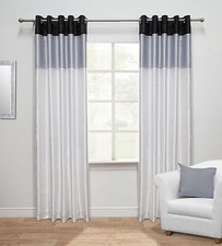 Faux silk curtains striped - faux,