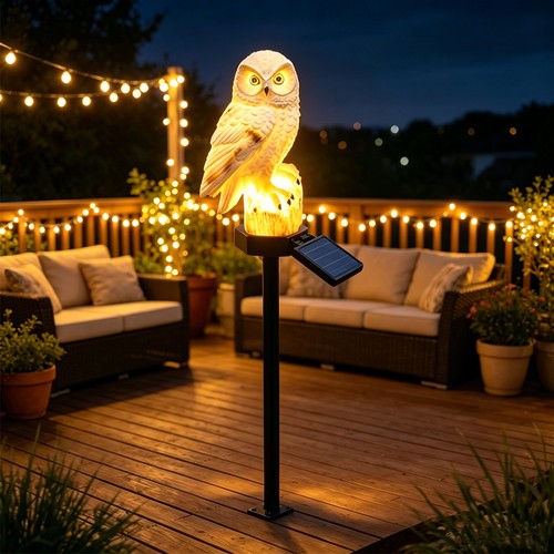 Solar owl led - led, garden