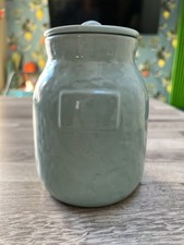 Jeff Banks Pour La Maison Ceramic Storage Jar Duck Egg Blue Tea/Coffee/Sugar VGC