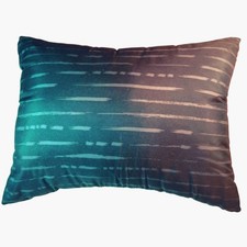 Small Blue White Throw Pillow