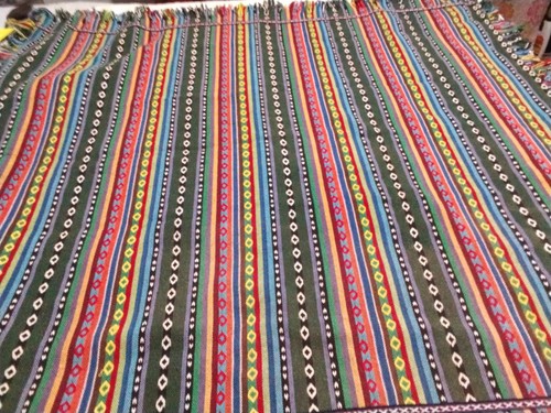 Vintage woven multicolor cover - vintage,