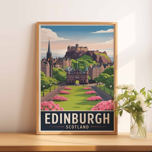 Edinburgh cityscape with - edinburgh,