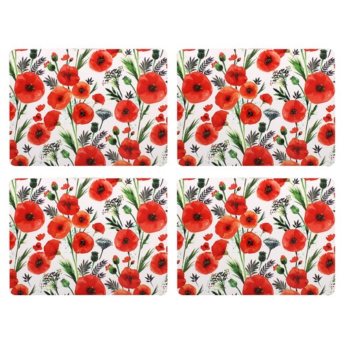 Poppy fields placemats - placemats, of