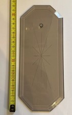 Vintage Chandelier Octagon Beveled Glass Panels  Star Starburst Smokey Grey Tint