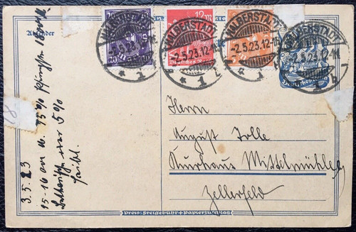 1923 postcard postal - dr,