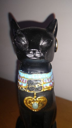 Egyptian cat statue high - egyptian,
