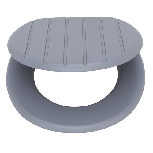 Toilet seat grey - seat, groove