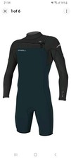 Oneill Mens Shortie Wetsuit Large With Long Sleeves