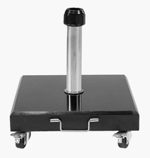 Pacific Lifestyle Rome Polished Black Granite 40KG Wheeled Parasol Base
