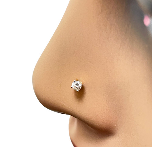 Diamond nose stud pin - nose,