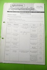 Service Manual Guide For Grundig Party Boy Transistor 200, ORIGINAL!
