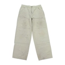 Carhartt Carpenter Pants Mens Waist 34 Leg 32 Canvas Worker Painter Trousers