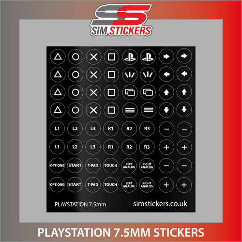 Black 5mm round playstation - 7.5mm,