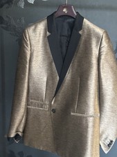 Ladies The Kooples Gold Single Breasted Blazer Size 40 Excellent Condition