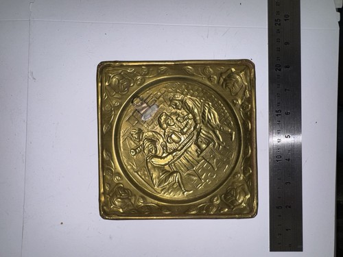 Brass decorative wall plaque - wall,