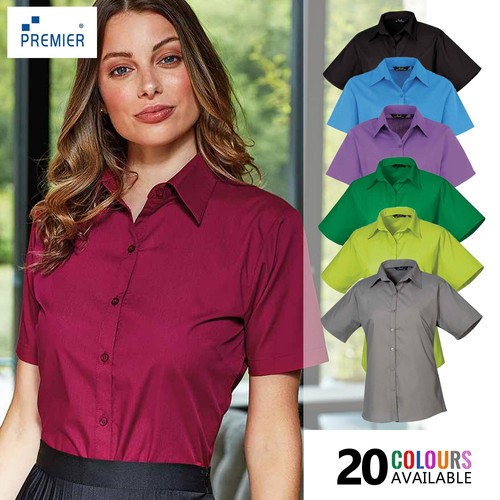Ladies poplin short sleeve - ladies,