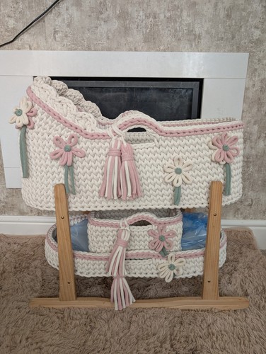 Crochet moses basket set - crochet, 3