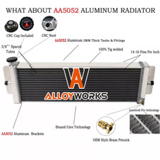 2-Rows Air to Water Intercooler Heat Exchanger Front Mount Chargecooler 56mm UK