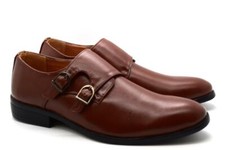 Mens Monk Shoes Double Buckle