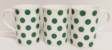 Green spots mugs set - 4, fine
