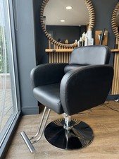 X6 Black Leather Salon Chairs