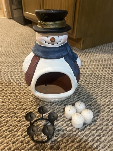Snowman shaped terra cotta - snowman,
