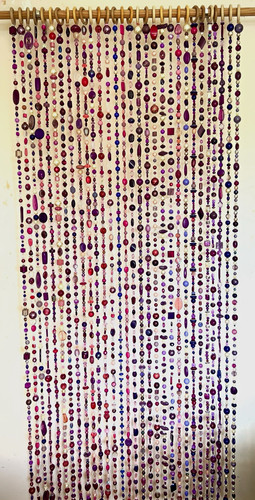 Pink and purple boho beaded - and,