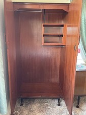  Wrighton Mid Century Modern Gentleman's Wardrobe With Glass Fronted Drawers