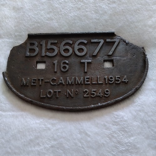 Wagon plate met cammell - met-,