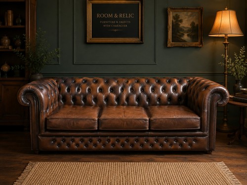 Vintage brown leather - brown,