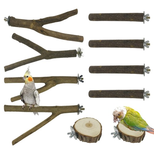 Pcs natural wood bird perch - natural,