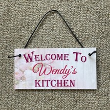 *NEW* Welcome to Wendy’s Kitchen Hanging House Decor Sign Home Gifts home