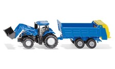 SIKU 1630 Tractor with universal spreader 189x30x48