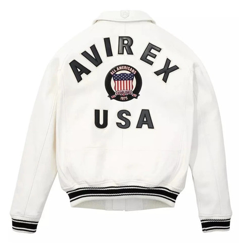 Men avirex white - men, bomber