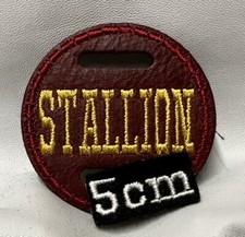 1 X 5cm Deep RED  LEATHER Stallion Bridle Disc Miniature Pony Shetland Falabella