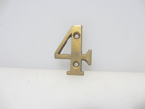 Vintage brass house number - house,