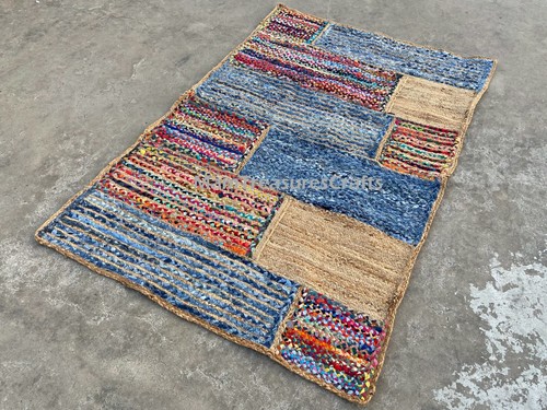 Large patchwork rug handmade - patchwork,