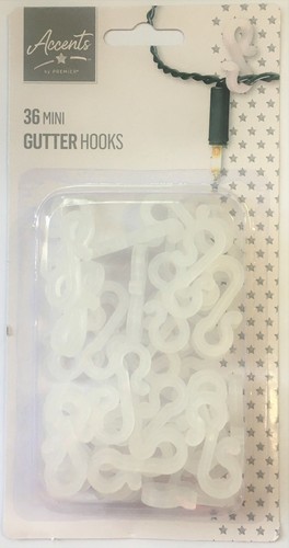 Mini clear gutter hooks - clear,