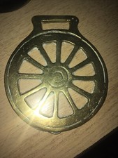 Vintage Horse Brass Cart Wheel Design