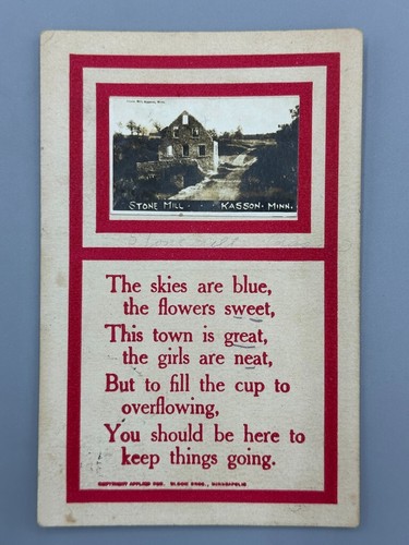 1913 kasson minnesota stone - kasson,