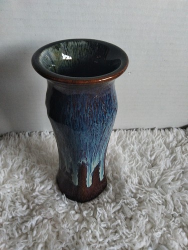 Vintage art pottery glaze vase - pottery,