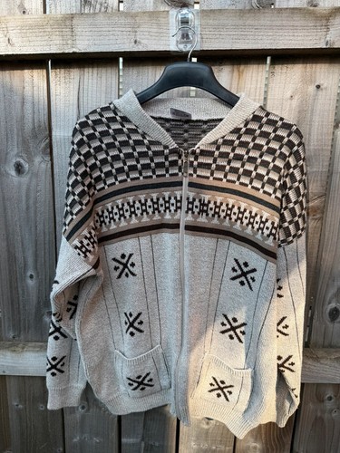 Vintage nordic fair isle zip - nordic,