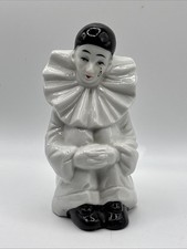 1980s Vintage Porcelain Pierrot Clown Doll with Tear Drop 5 Inch Figure Retro
