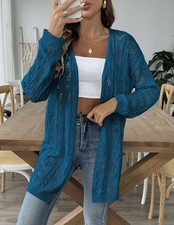 UK Ladies Long Hollow Knits