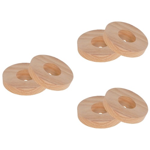 Light brown wooden lamp - brown, base